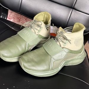 Fenty By Rihanna olive green ignite puma sneakers
